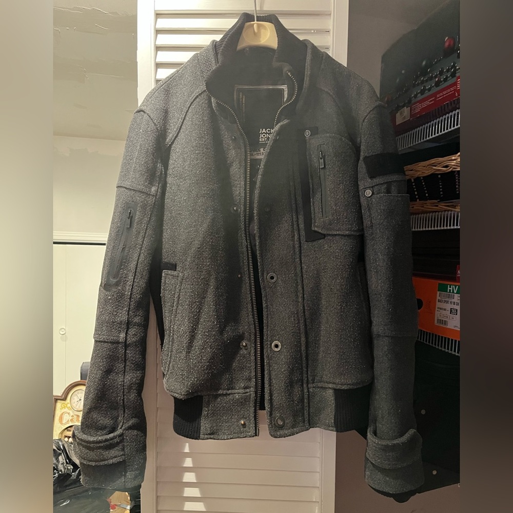 Jack & Jones Men's Charcoal Black Jacket